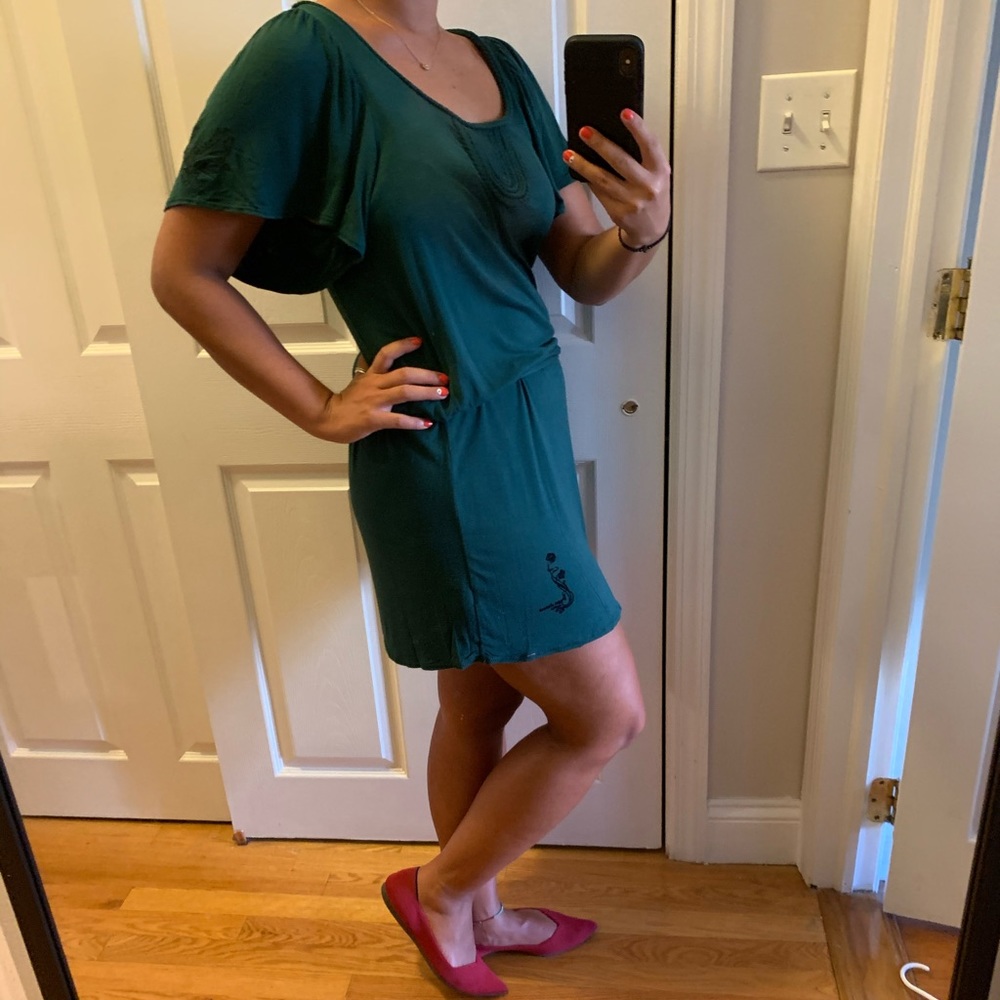 PEPE JEANS Emerald Flapper Dress